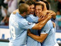 German Denis - Napoli-Benfica - Uefa Cup (Grazia Neri)