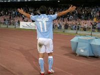Christian Maggio mette dentro il terzo goal azzurro in Napoli-Benfica (Grazia Neri)