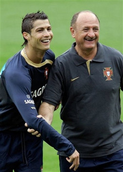 Luiz Felipe Scolari and Cristiano Ronaldo - Portugal