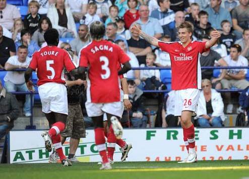 EPL: Nicklas Bendtner, Bolton Wanderers v Arsenal (PA)
