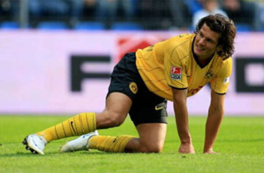 Bundesliga: TSG 1899 Hoffenheim - Borussia Dortmund, Nelson Valdez enttäuscht am Boden (firo)