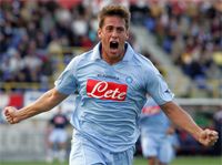 Denis the Menace: Napoli new boy German Denis breaks Bologna hearts with his late winner.