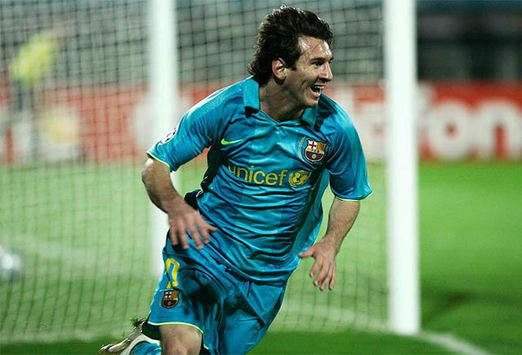 Easy as pie: The phenomenal Lionel Messi came off the bench to score two goals in the last five minutes to snatch a 2-1 victory for Barcelona over Shakhtar Donetsk.