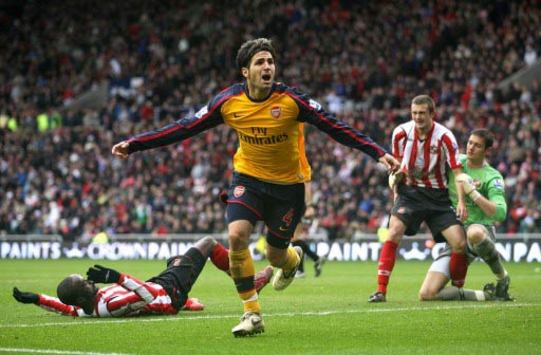 EPL: Francesc Fabregas, Sunderland v Arsenal (PA)