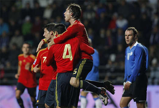 Ramos, Juanito, Capdevila, Estonia-Spain (Marca)