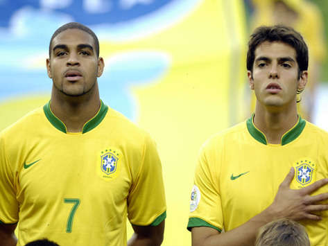 Kaka and Adriano put their Milan rivalry aside to help Brazil towards the World Cup (Grazia Neri)