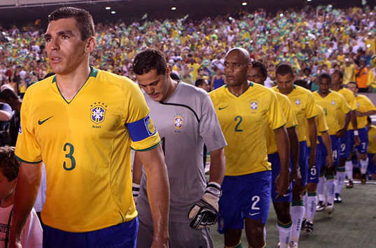 A Seleção: An unsuspecting Brazil ahead of their goalless draw with Colombia