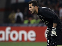 Il portiere dell'Inter Julio Cesar è pronto per affrontare la Roma (Grazia Neri)