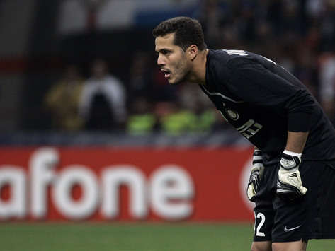 Il portiere dell'Inter Julio Cesar è pronto per affrontare la Roma (Grazia Neri)