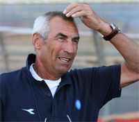 Napoli boss Edy Reja is at a loss as the Azzurri toil (Grazia Neri)