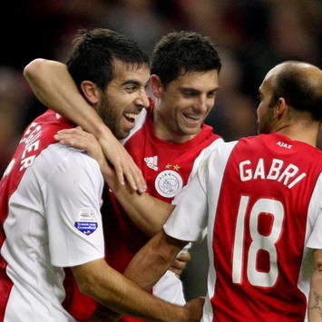 Eredivisie: Ajax - FC Groningen, Oleguer, Bruno Silva and Gabri (foto ANP)