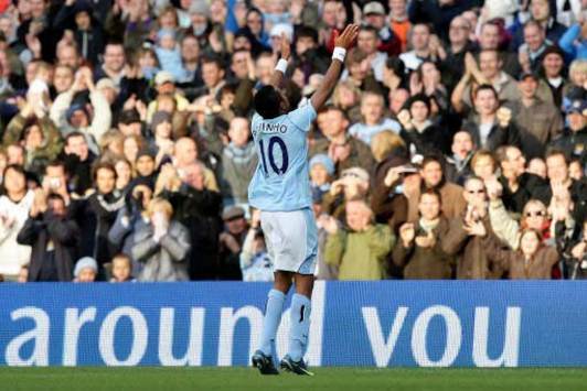 EPL: De Souza Robinho, Manchester City - Stoke City (PA)