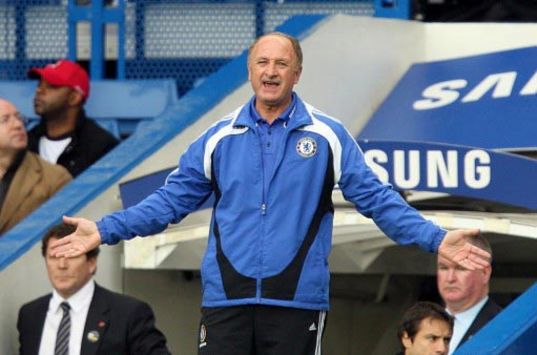EPL: Luiz Felipe Scolari, Chelsea v Liverpool (PA)