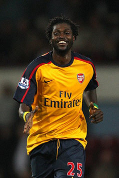 Emmanuel Adebayor features for Arsenal (PA)