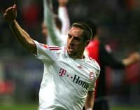 Bundesliga: Eintracht Frankfurt - Bayern Munich, Ribery (firo)