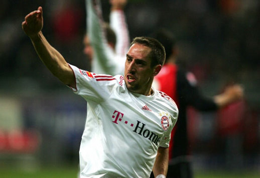 Bundesliga: Eintracht Frankfurt - Bayern Munich, Ribery (firo)