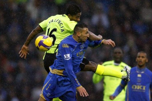 EPL: Antonio Valencia - Nadir Belhadj, Portsmouth v Wigan Athletic (PA)