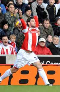 EPL: Rory Delap, Stoke City - Arsenal (PA)