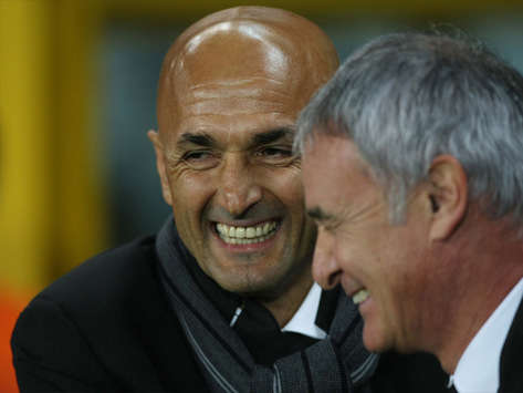Luciano Spalletti con Claudio Ranieri prima di Juventus-Roma - Serie A (Grazia Neri)