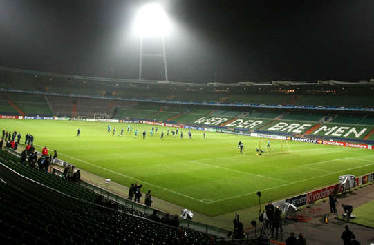 Champions League: Panathinaikos training in Weserstadion (INTIME)