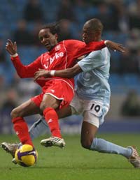 UEFA CUP: Fernandes Gelson - Youssouf Hersi, Manchester City - FC Twente (PA)