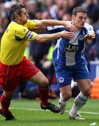EPL: Jason Kouma - Andy Griffin, Wigan Athletic v Stoke City (PA)