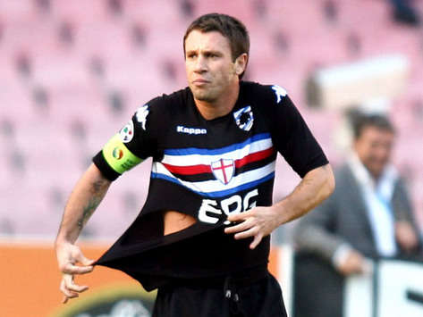 Torn Apart: Sampdoria's Antonio Cassano pictured during his side's Serie A defeat against Napoli