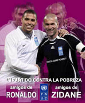 Legends Ronaldo and Zinedine Zidane team up for charitable purposes.