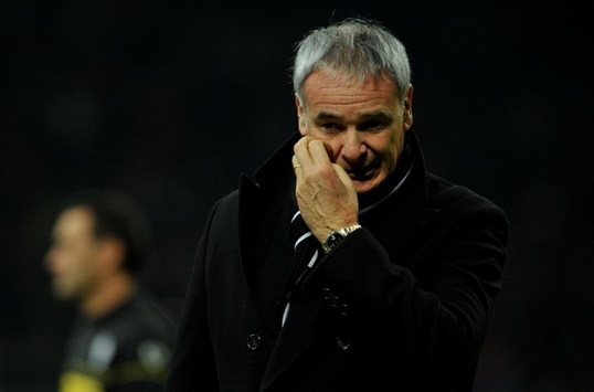 Ranieri deluso dai suoi durante Inter-Juve (Grazia Neri)