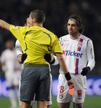 Juninho finds himself in trouble in Ligue 1