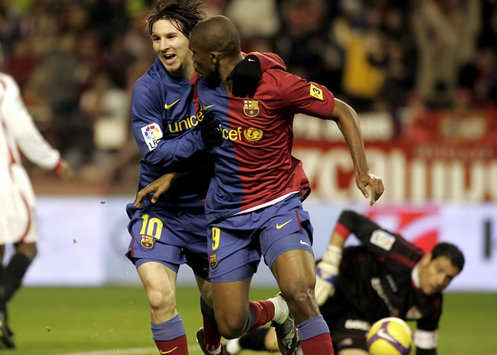 Eto'o, Messi, Sevilla-Barcelona (MARCA)