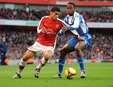 EPL: Maynor Figueroa - Neves Denilson, Arsenal v Wigan Athletic (PA)