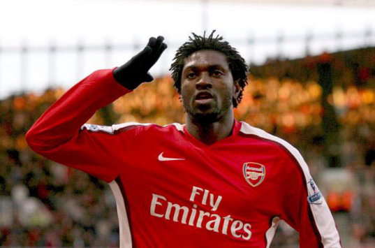 EPL: Emmanuel Adebayor, Arsenal v Wigan Athletic (PA)