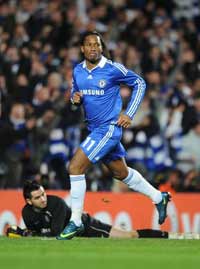 CL:Didier Drogba, Chelsea v CFR Cluj-Napoca (PA)