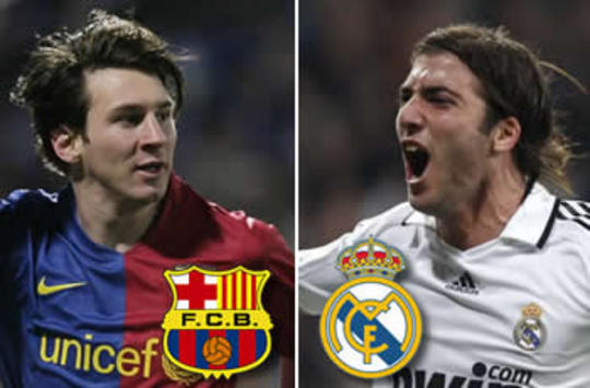 Argentine's Messi and Higuain will face off in Il Clasico as Barcelona host Real Madrid.
