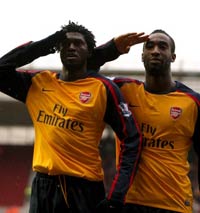 EPL: Emmanuel Adebayor, Middlesbrough - Arsenal (PA)