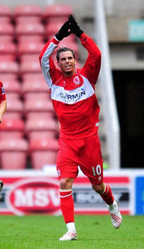 Back To Haunt You - Jeremie Aliadiere celebrates another equaliser for Middlesbrough against his former club Arsenal