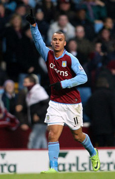 EPL: Gabriel Agbonlahor, Aston Villa - Bolton Wanderers (PA)