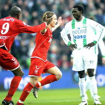 Eredivisie: FC Groningen - FC Twente, N'Kufo, Stam, Femi (foto PRO SHOTS)