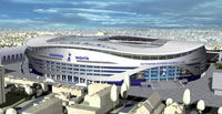 A digital rendering of Tottenham Hotspur's proposed new stadium. (PA)