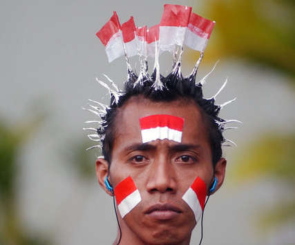 AFF SUZUKI CUP 2008 : Suporter Indonesia. (GOAL.com/M. Riso)