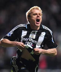 EPL: Damien Duff, Newcastle United - Tottenham Hotspur (PA)