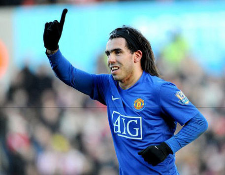 EPL: Carlos Tevez, Stoke City v Manchester United (PA)