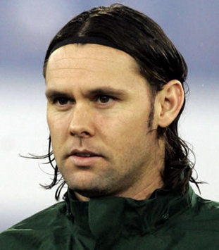 Atletico Madrid midfielder Maniche, looking as serious as ever.