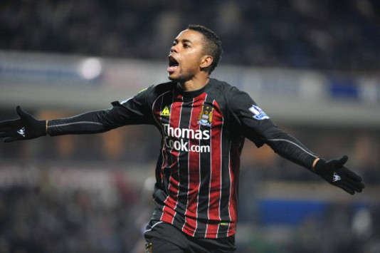 EPL: Robinho, Blackburn Rovers - Manchester City (PA)