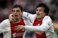 Bruno Silva en Dario Cvitanich, Ajax (foto ANP)