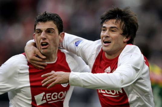 Bruno Silva en Dario Cvitanich, Ajax (foto ANP)