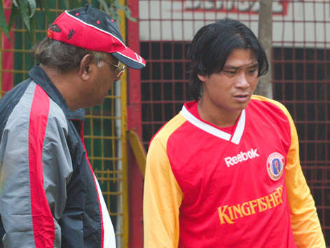 Subhash Bhowmick Head Coach East Bengal with Surkumar Singh(Mango Peel)