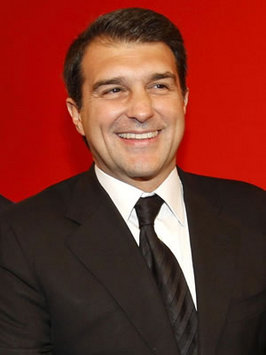 Smilin' Joan Laporta, president of La Liga leaders Barcelona.