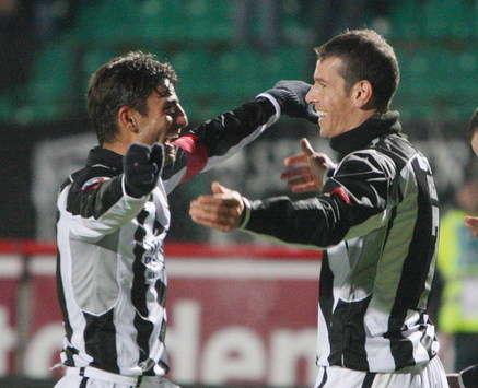 Serie A, Siena-Reggina: Vergassola, Frick - Siena (Foto Grazia Neri)